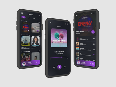 Music Player App app application design mobile music player playlist ui ux