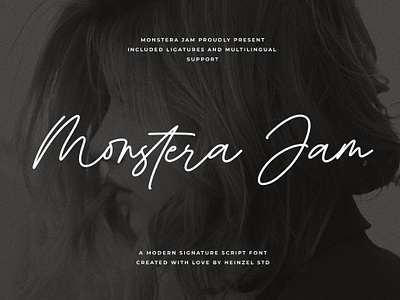 Monstera Jam | Modern Signature Font beautiful font branding font canva font cricut font cursive font cursive handwritten digital font elegant script fancy font font download graphic design handwriting font handwritten font modern script product design script font signature font signature script typography wedding font