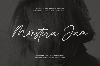 Monstera Jam | Modern Signature Font beautiful font branding font canva font cricut font cursive font cursive handwritten digital font elegant script fancy font font download graphic design handwriting font handwritten font modern script product design script font signature font signature script typography wedding font