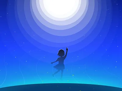 Take me to the moon 🌕 2d art design earth figma graphic design human illustration illustrator kid moon moon rainbow nature peace sketch sky space ui vector vector graphic