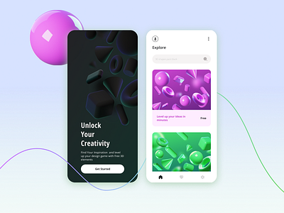 3D UI Resources | Collection App 3d 3d mobile app 3d shapes 3d shapes ui app app design app ui clean collection dark design light minimal mobile app modern moile design pastel ui ui design ux