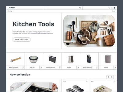 Lending page / e-commerce / design design e commers figma kitchen lending online shop tools ui