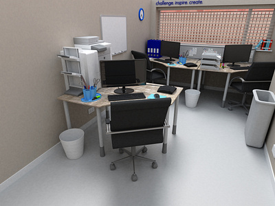Interior Office Render 3d cad design render visualisation