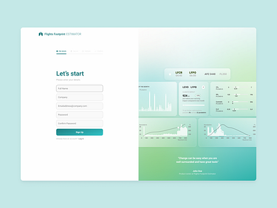 Sign In - FFP analysis application branding chart daily 100 challenge daily ui dailyui design desktop ecofriendly flight form forms graph login sign in signin ui ux
