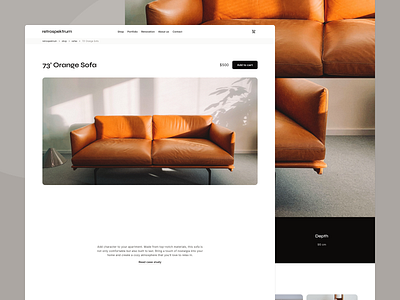 Product Page | Renovated Furniture E-commerce design e commerce landing page mobile page product product page responsive rwd store ui ux web web design