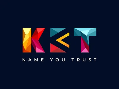 KET _ Polygonal Text Logo 3d logo brand design branding design geometric logo geometric text logo graphic graphic design illustration logo low poly polygonal logo text logo typography ui