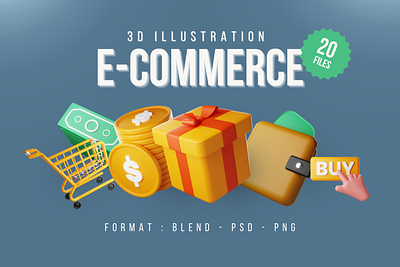 E-Commerce 3D Icon Pack 3d 3d blender 3d icon 3d illustrations blender e commerce e commerce icons