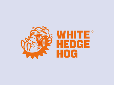 Hedgehog + Lion's Mane Mushroom branding colors design graphic design hedgehog illustration lion`s mane logo logobook mushroom orange vector white