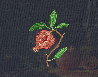 Pomegranate — Machine embroidery design adobe illustrator embroidery embroidery design embroidery digitizer embroidery digitizing embroidery digitizing company flower