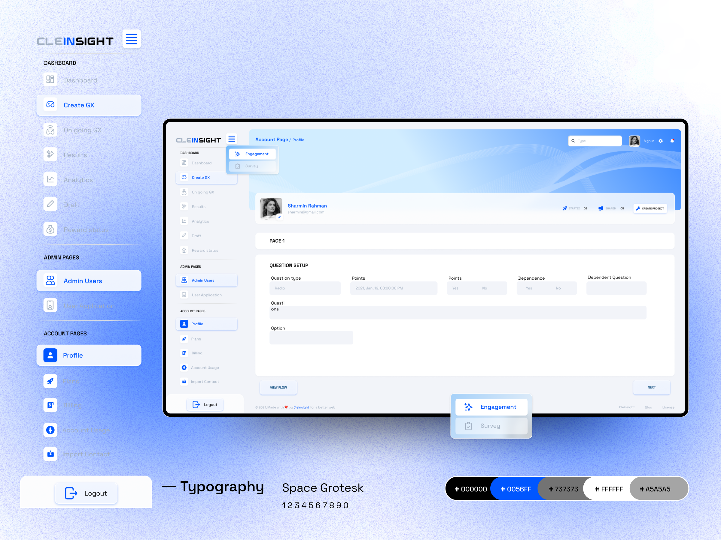 Cleinsight_Dashboard 1 backend dashboard design responsive ui ux