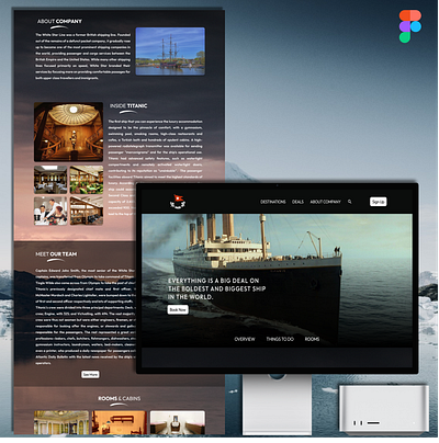Titanic - Website Design branding design figma landing page titanic ui website