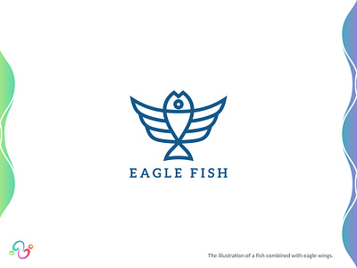 Eagle Fish Logo animal bird brand design brand designer eagle falcon fish fisherman fishing hawk logo design logo designer logo for sale logo idea logo inspiration logomark logotype predator seafood zzoe iggi