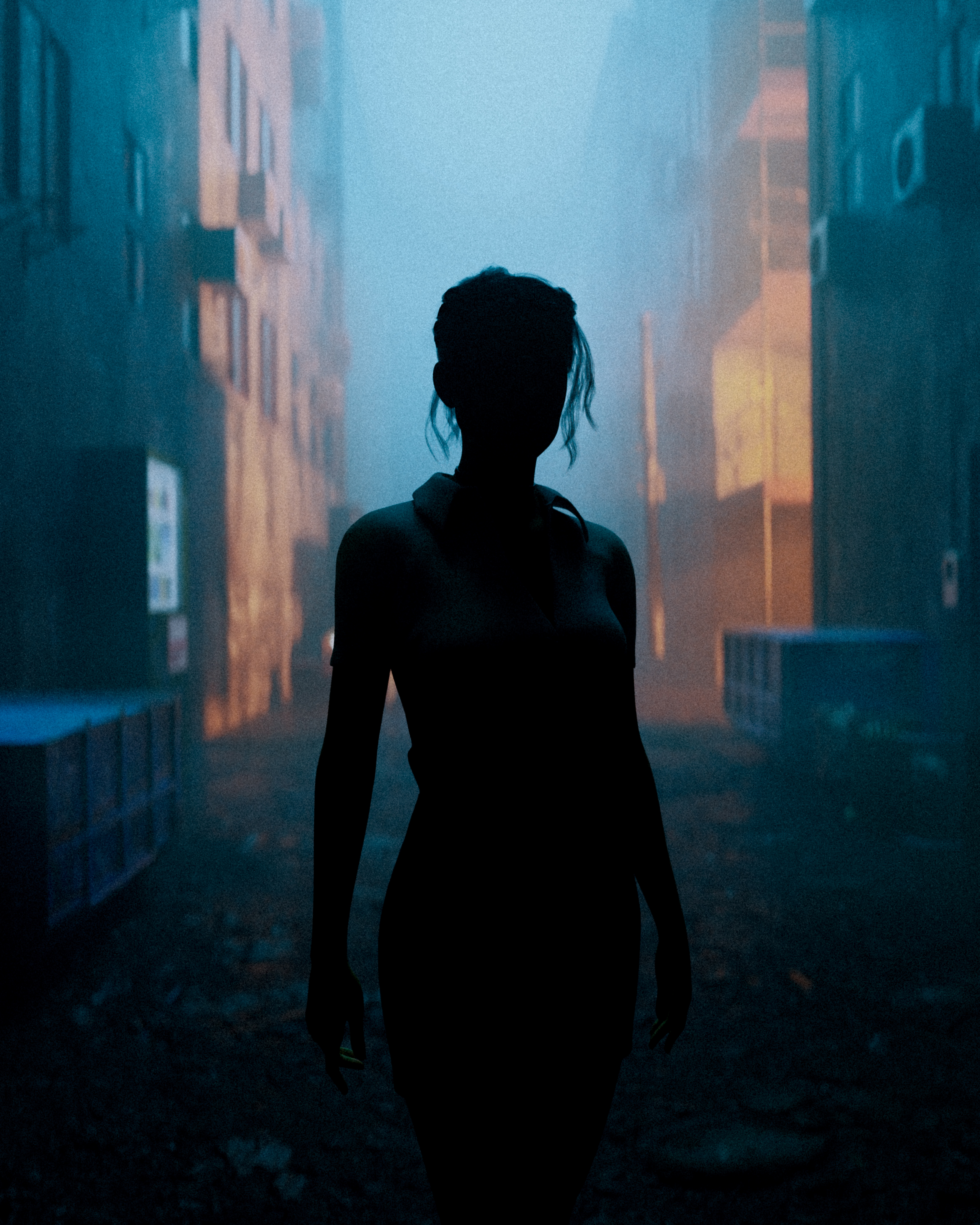 Urban Silhouette 3d cinema cinematic city dark digital art