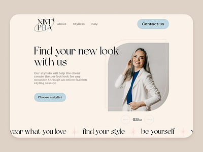 Stylist Landing Page Concept design figma landing landing page logo ui uiux web design