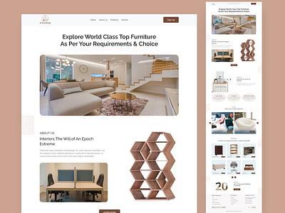 Furniture Interior Landing Page Design architecture bold company design furniture home home page interior interior architecture interior design landing page room shop store ui ux web web design website website design