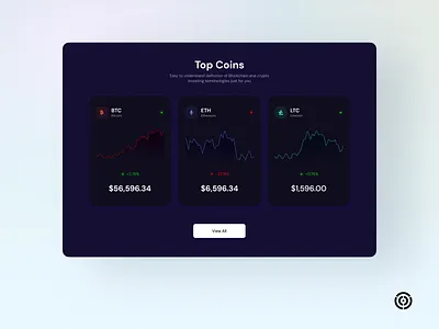Top Coins (Dark Mode) - Cryptohaven 2021 ⏳ bitcoin coins crypto cryptocurrency dark mode digital collectibles eth ltc nft nft artist nft marketplace nft trading nft wallet throwback ui ux visionpro wallet website