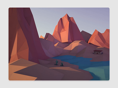 Low Poly Valley 3d 3d model animation cinema4d graphic design lowpoly motion graphics