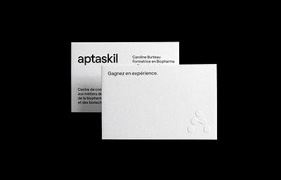 Aptaskil / Business cards branding business cards embossing graphic design logo paper