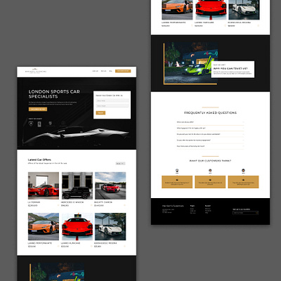 Supercar Hiring Company Branding + Web Design app branding design graphic design logo typography ui ux