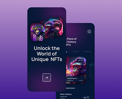 App Design NFT app design figma mobile ui