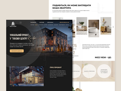 Landing Page_Nice View | UI/UX apartments design landing page residential complex ui ux web