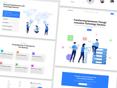 "XYZ Solutions" Website Design - Modern and User-Friendly. app branding design graphic design illustration landing page typography ui ux vector website