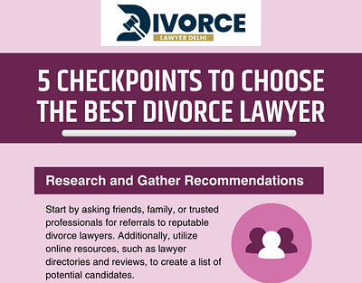 5 Checkpoints to Choose the Best Divorce Lawyer graphic design