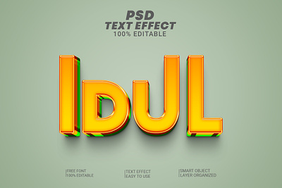 PSD Idul 3d text effect style 3d text effect 3d text style psd text effect text effect text style text style effect