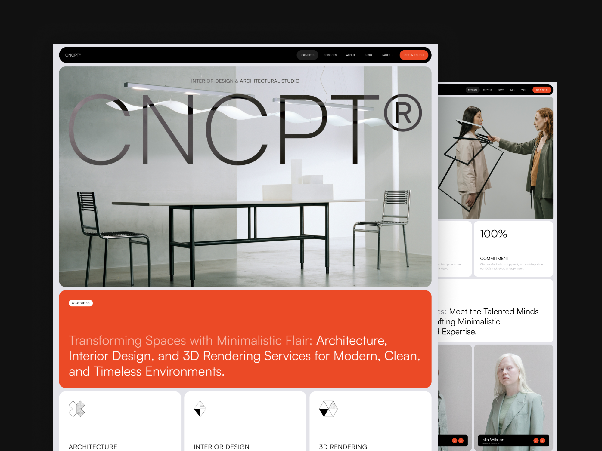 Concept - Agency & Portfolio Webflow Template agency architecture blog ecommerce freelance furniture interior design portfolio portfolio website template ui webdesign webflow website
