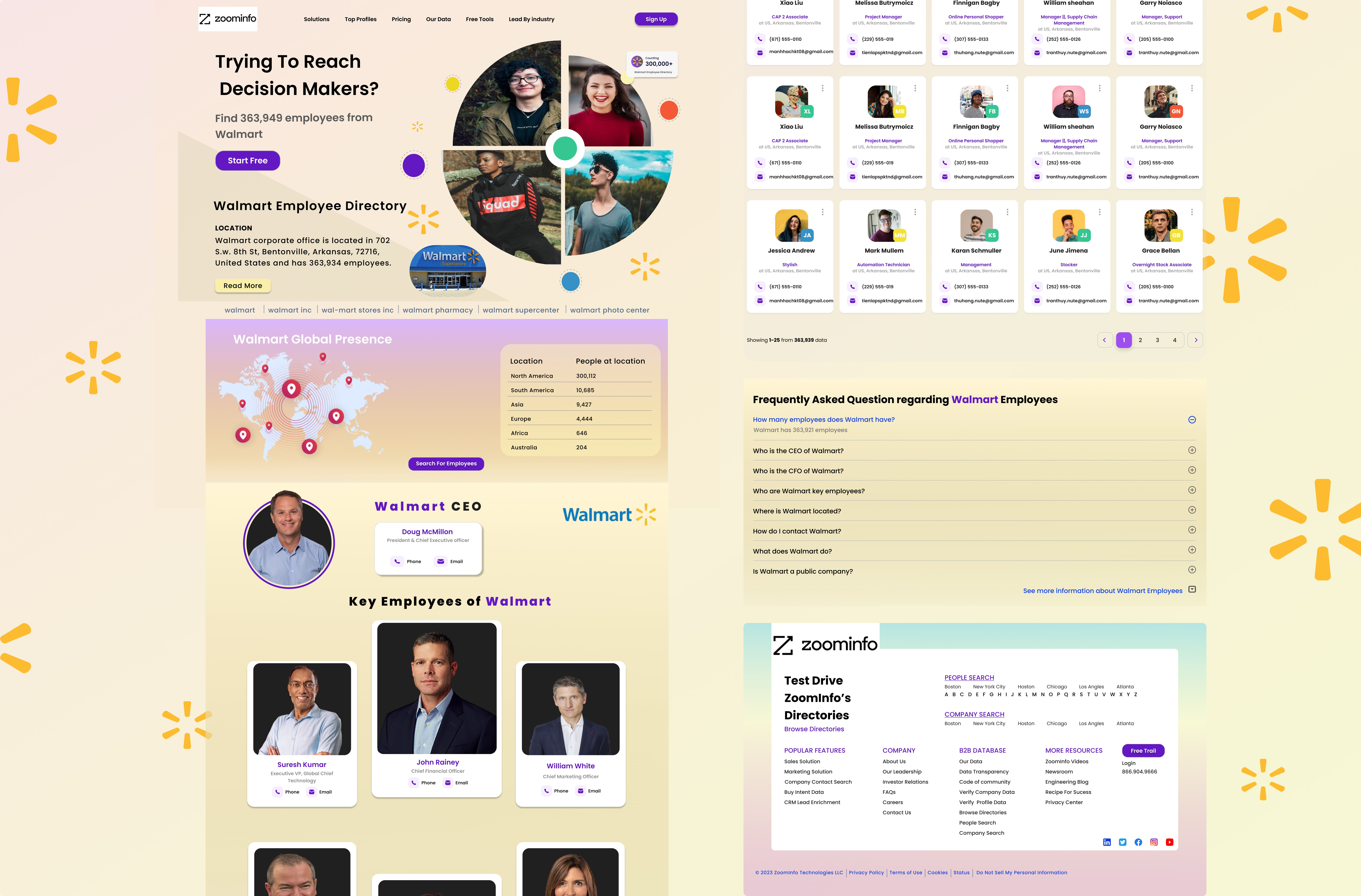 Zoom INFO branding hero sectiom logo typography ui ux vector walmart web webdesign