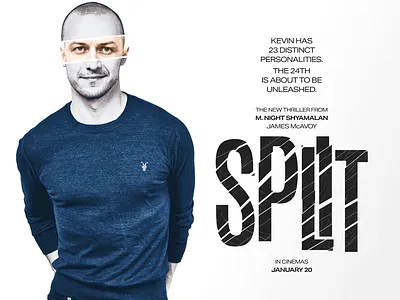 Split movie poster - Typographic poster agency app design brand design branding design design agency graphic design illustration logo movie poster poster design redesign typographic poster typography ui ux vector