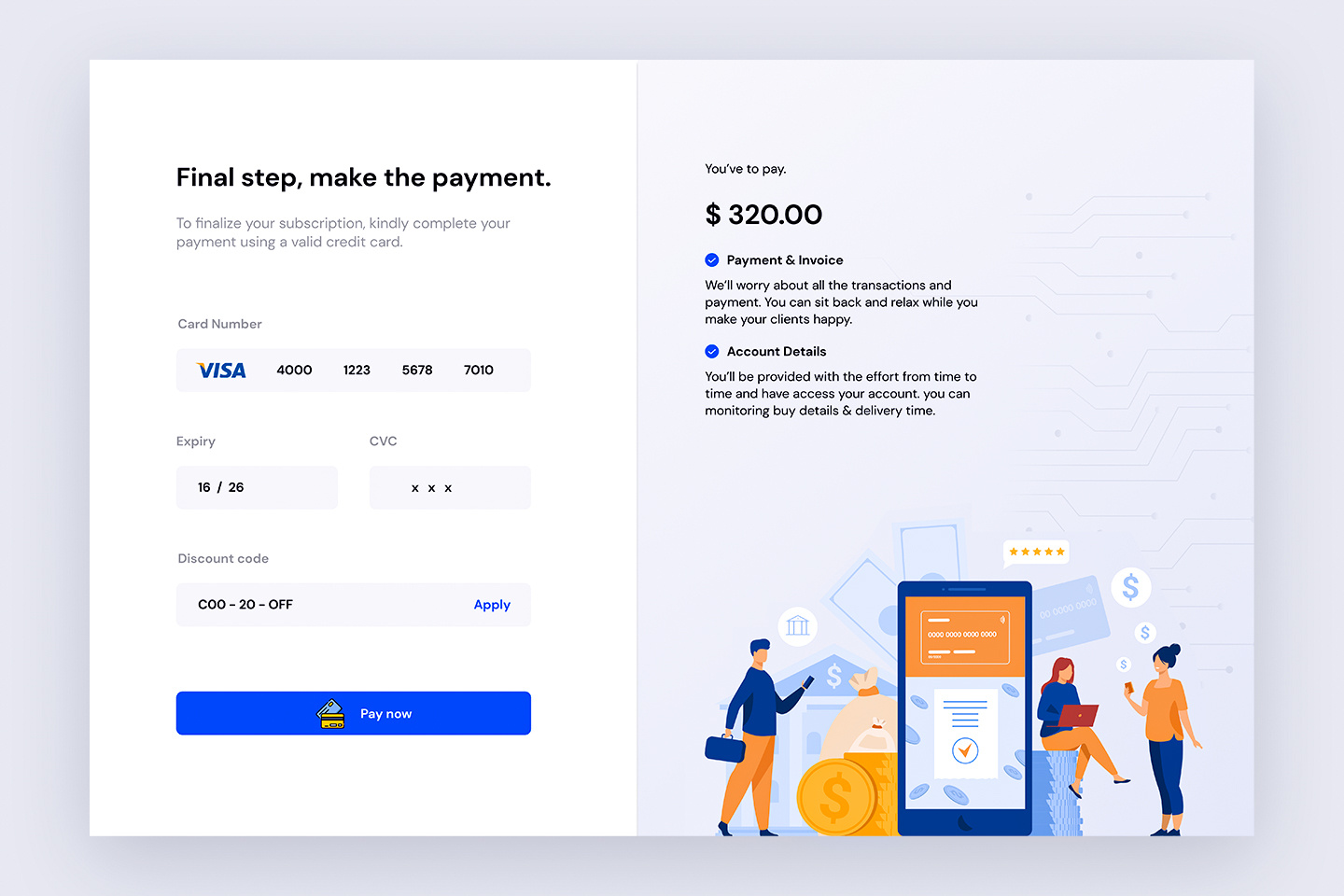 Credit Card Checkout branding dailyui landing page ui uiux user interface ux website