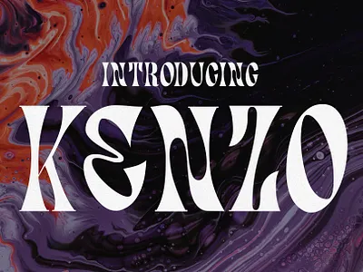 Kenzo - Psychedelic Typeface 1960s 1970s art nouveau bold branding design font funky graphic design groovy hippie illustration logo poster psychedelic retro trippy typeface vintage