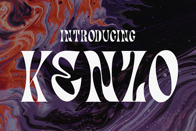 Kenzo - Psychedelic Typeface 1960s 1970s art nouveau bold branding design font funky graphic design groovy hippie illustration logo poster psychedelic retro trippy typeface vintage