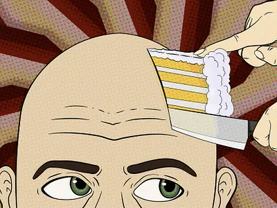 Sweet insides, cake head | Illustration adobe illustration adobe photoshop design digital art digital artwork illustration interesting