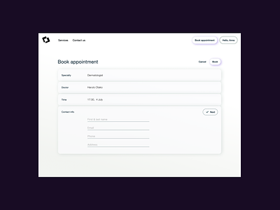 form ui clinic form saas ui web