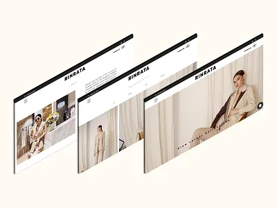Website design for Rinrata brand design ui website design