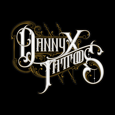 DANNY X TATTOOS LETTERING branding design graphic design illustration lettering logo tattoo tattoo art typography