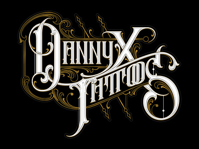 DANNY X TATTOOS LETTERING branding design graphic design illustration lettering logo tattoo tattoo art typography