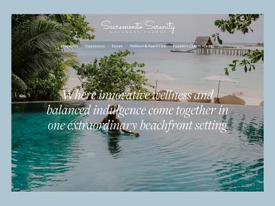 Wellness Retreat Landing Page Design design resort ui ux web wellness