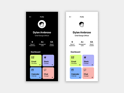 User Profile - Rather Unusual Design Studio app design typography