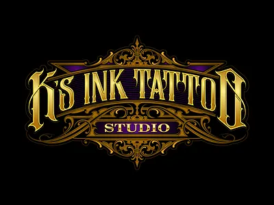 K'S INK TATTOO STUDIO LETTERING branding design graphic design illustration lettering logo tattoo tattoo art typography ui