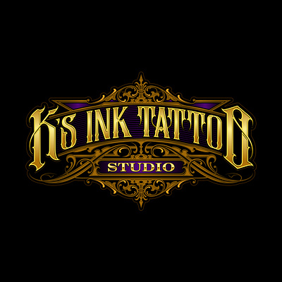 K'S INK TATTOO STUDIO LETTERING branding design graphic design illustration lettering logo tattoo tattoo art typography ui