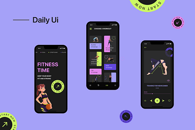 Fitness App Design dailyui uxui app design ui uidail ux