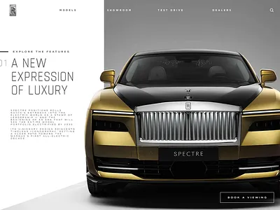 Rolls Royce Website UI Design agency animation design app design branding car car design car ui design cars design design agency graphic design illustration logo redesign rolls royce ui ui design ux vector website design
