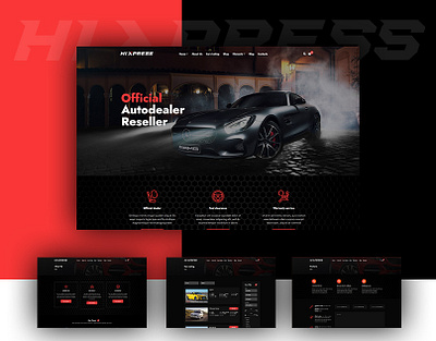 Hixpress car landing uiux website