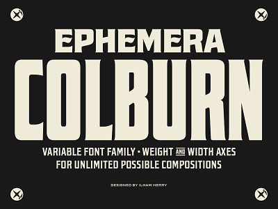 Colburn Variable Font design display type font lettering typeface typography variable font vintage