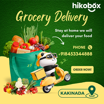 Grocery Delivery Social Media Post Designs brandidentity campaigndesign creative designs ecommerce fooddelivery graphic design grocerydelivery promotionalgraphics socialmediaposts