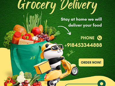 Grocery Delivery Social Media Post Designs brandidentity campaigndesign creative designs ecommerce fooddelivery graphic design grocerydelivery promotionalgraphics socialmediaposts