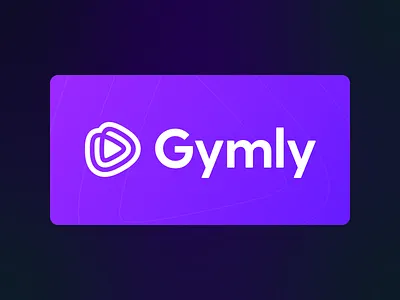 Gymly logo brand gradient gym identity letter logo mark purple sport symbol workout